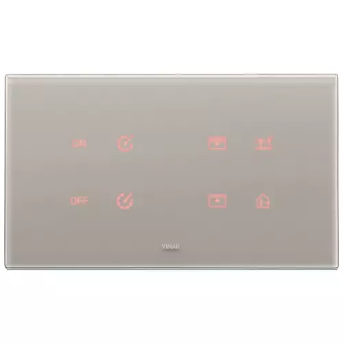 Vimar - 21667.73 - Placca 5MBS (2+blank+2) grigio perla