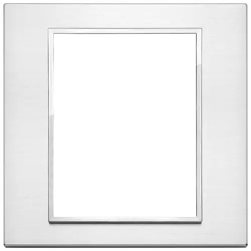 Vimar - 21668.01 - Placa 8(4+4)M aluminio brillante