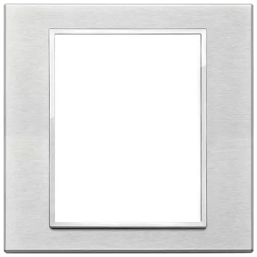 Vimar - 21668.02 - Plate 8(4+4)M aluminium Next grey