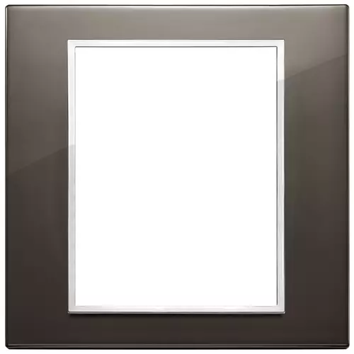 Vimar - 21668.06 - Plaque 8(4+4)M aluminium noir saphir