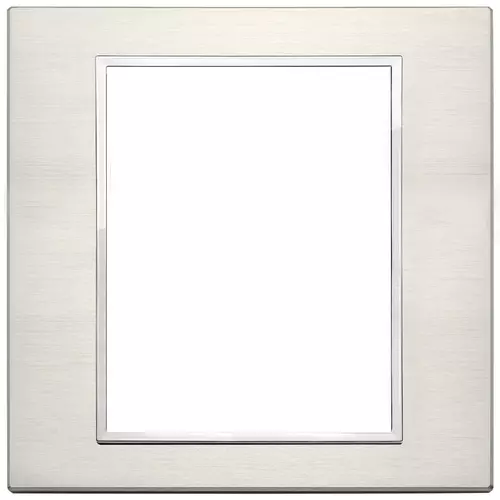 Vimar - 21668.08 - Plaque 8(4+4)M aluminium titane