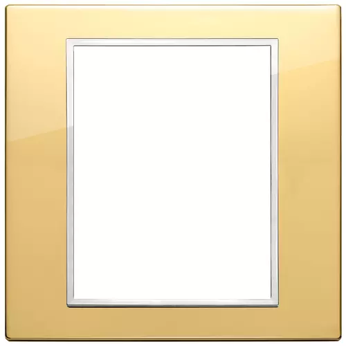 Vimar - 21668.09 - Placa 8(4+4)M aluminio oro pulido