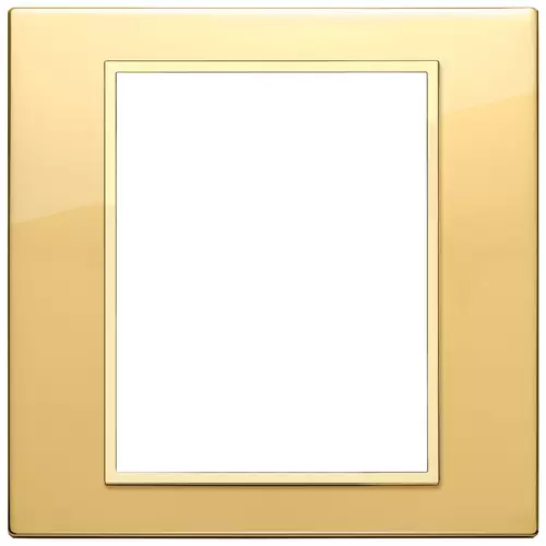 Vimar - 21668.G09 - Placa 8(4+4)M aluminio oro pulido