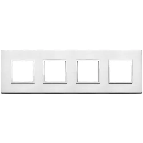 Vimar - 21669.01 - Placa 8M(2+2+2+2) eje71 aluminio brillan