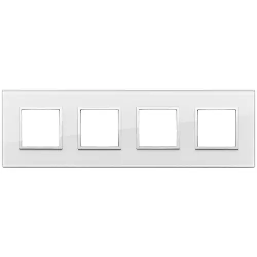 Vimar - 21669.70 - Plaque8M (2+2+2+2) entraxe71 blanc diama