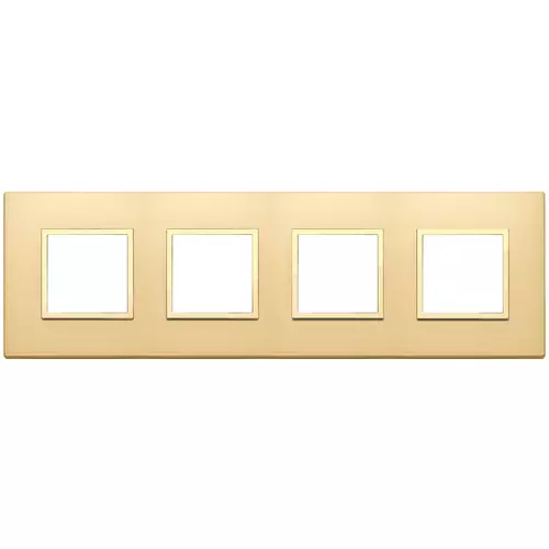 Vimar - 21669.G10 - Plate 8M (2+2+2+2) 71mm satin gold