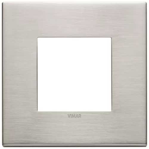 Vimar - 22642.11 - Plaque 2M métal nickel brossé