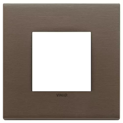 Vimar - 22642.12 - Plaque 2M métal bronze foncé brossé