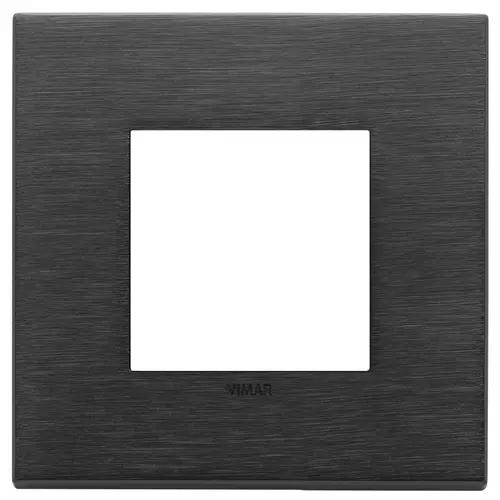 Vimar - 22642.13 - Placa 2M metal negro cepillado