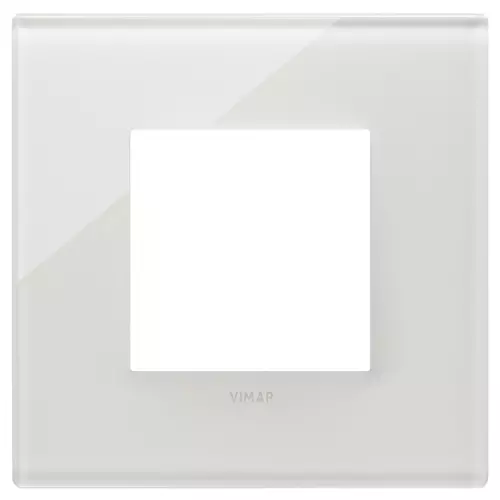 Vimar - 22642.71 - Placa 2M vidrio blanco leche
