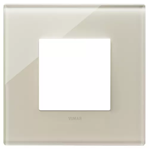 Vimar - 22642.72 - Plate 2M glass Canvas white