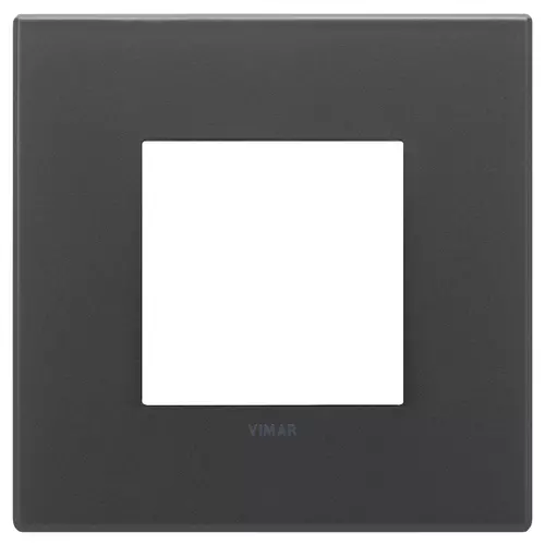 Vimar - 22642.73 - Placa 2M cristal negro satinado