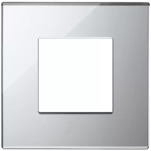 Vimar - 22642.75 - Plate 2M mirror glass ice silver