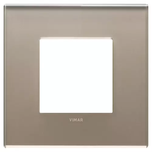 Vimar - 22642.77 - Abdeckrahmen 2M Spiegelglas Opalbraun
