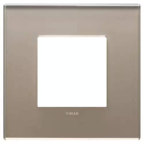 Vimar - 22642.77 - Placa 2M cristal espejo marrón ópalo