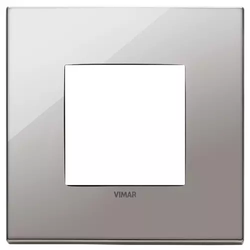 Vimar - 22642.83 - Plaque 2M métal chrome noir