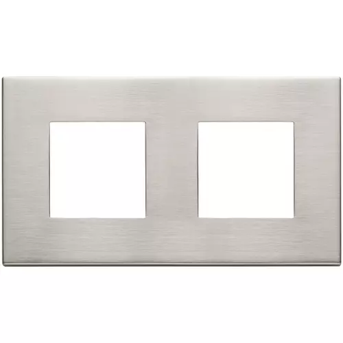 Vimar - 22643.11 - Plate 4M (2+2)x71mm metal brushed nickel