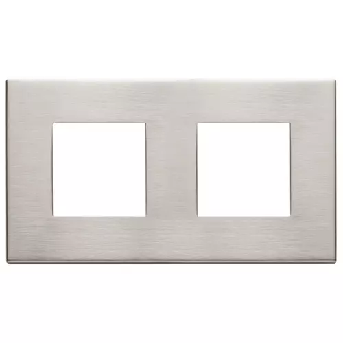 Vimar - 22643.11 - Plaque 4M (2+2)x71mm métal nickel bross