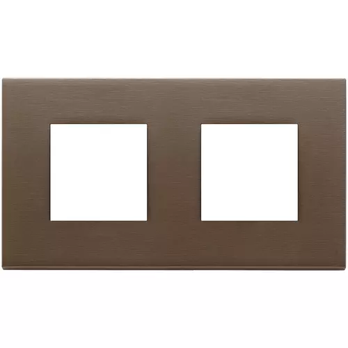 Vimar - 22643.12 - Plate 4M (2+2)x71mm metal dark bronze
