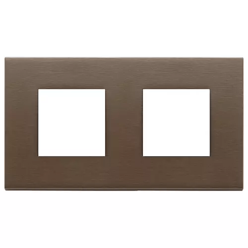 Vimar - 22643.12 - Plate 4M (2+2)x71mm metal dark bronze