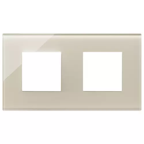 Vimar - 22643.72 - Plaque 4M (2+2) entraxe71 crist.blanc Ca