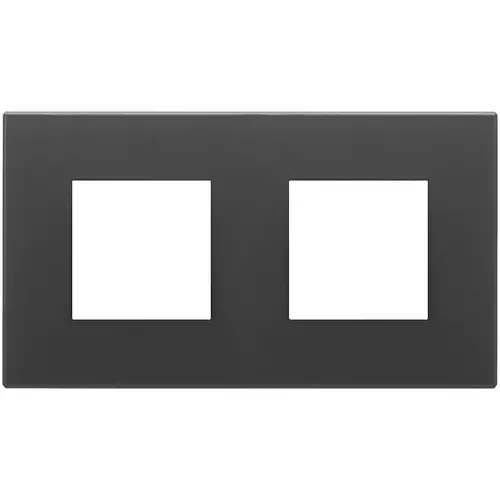 Vimar - 22643.73 - Plate 4M (2+2) 71mm glass satin black