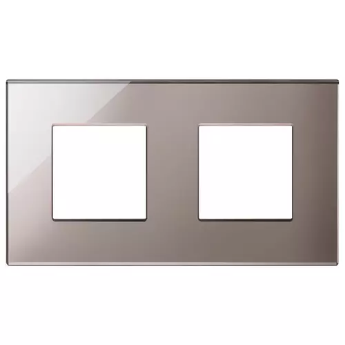 Vimar - 22643.76 - Plate 4M (2+2) 71mm glass shiny bronze