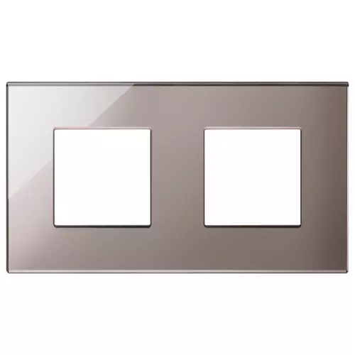 Vimar - 22643.76 - Placa 4M (2+2) eje71 cristal bronce bril