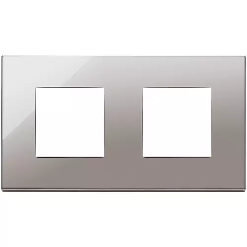 Vimar - 22643.83 - Plate 4M (2+2) 71mm black chrome