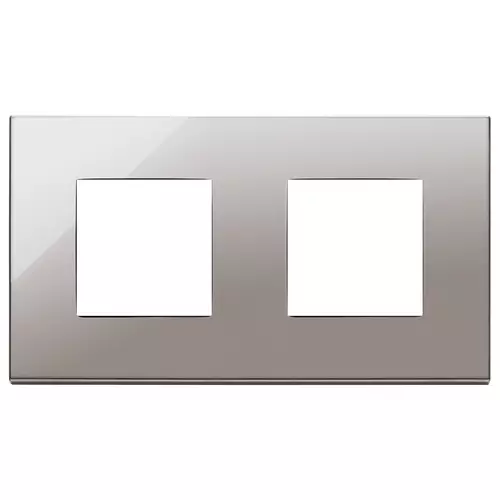 Vimar - 22643.83 - Plate 4M (2+2) 71mm black chrome