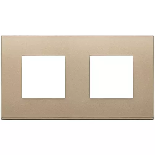 Vimar - 22643.88 - Plate 4M (2+2)x71mm metal satin gold