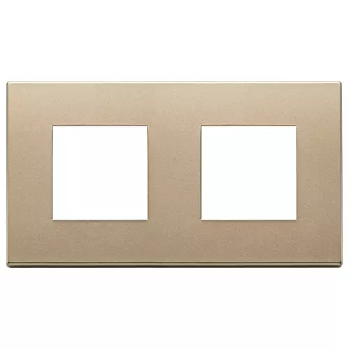 Vimar - 22643.88 - Plate 4M (2+2)x71mm metal satin gold