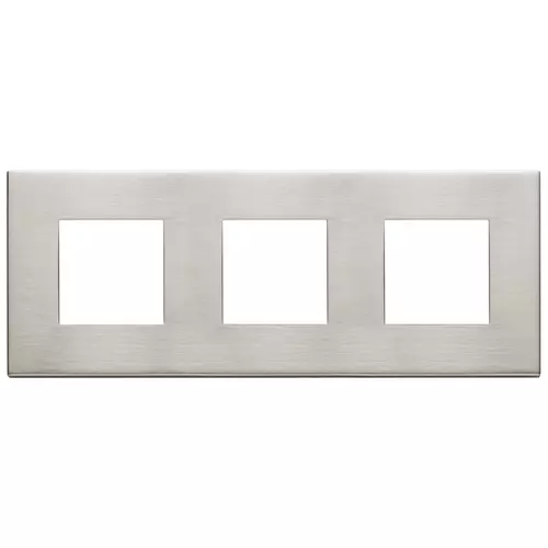 Vimar - 22644.11 - Plaque 6M(2+2+2)x71mm métal nickel bross