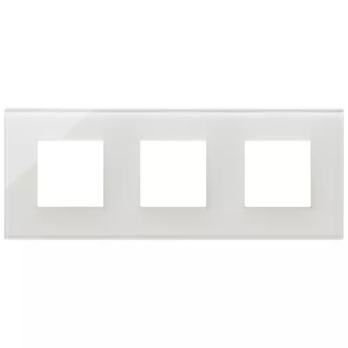 Vimar - 22644.71 - Plate 6M (2+2+2) 71mm glass milky white