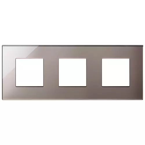 Vimar - 22644.76 - Plate 6M (2+2+2) 71mm glass shiny bronze