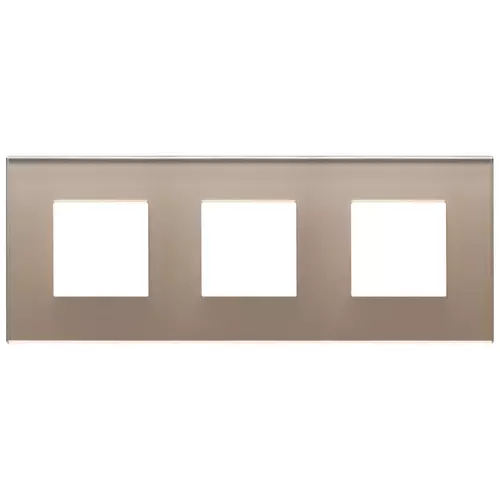 Vimar - 22644.77 - Plate 6M (2+2+2) 71mm glass opal brown