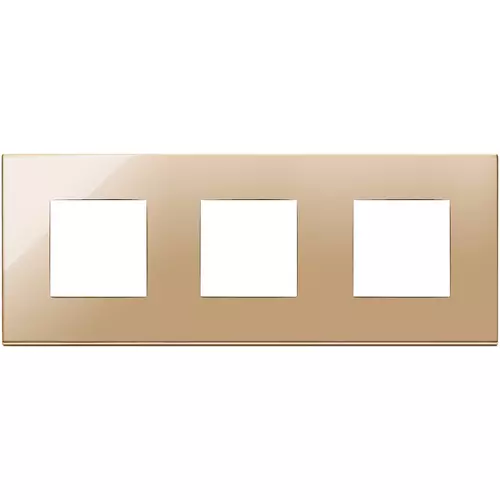Vimar - 22644.82 - Plate 6M (2+2+2) 71mm gold