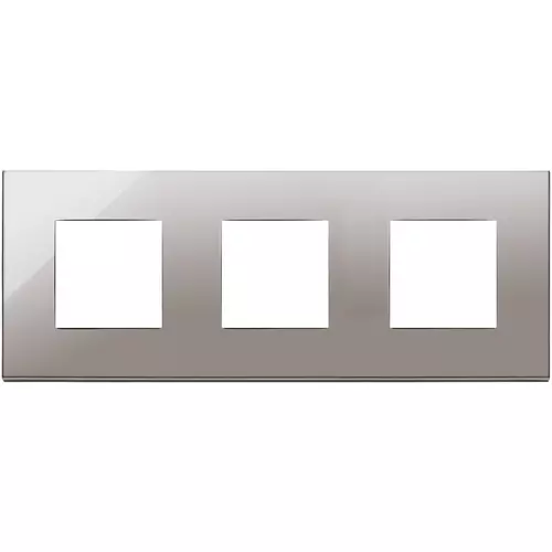 Vimar - 22644.83 - Plate 6M (2+2+2) 71mm black chrome