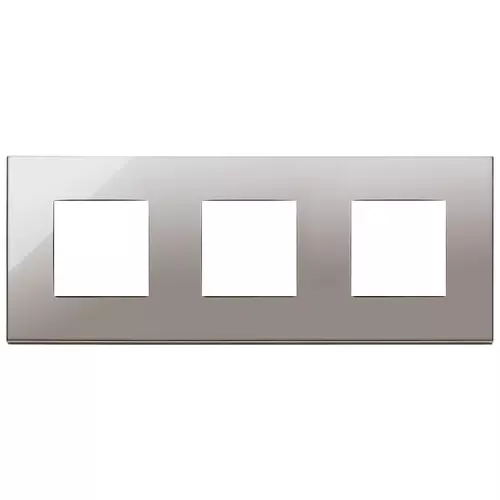 Vimar - 22644.83 - Plaque6M (2+2+2) entraxe71 chrome noir