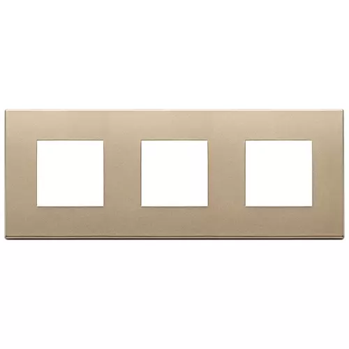 Vimar - 22644.88 - Placa 6M(2+2+2)x71mm met. oro satinado