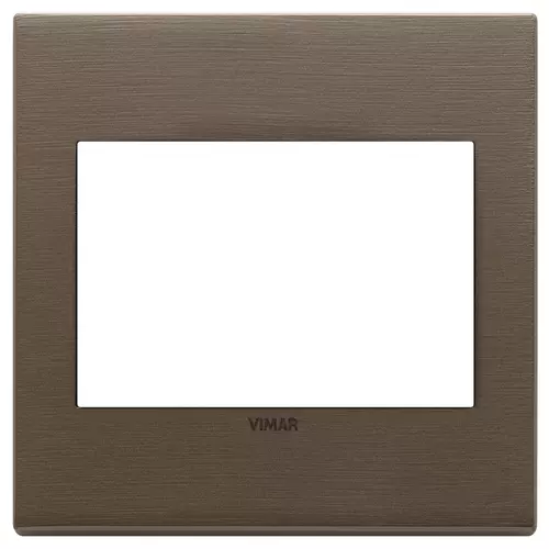 Vimar - 22648.12 - Plate 3M BS metal brushed dark bronze