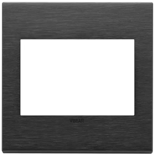 Vimar - 22648.13 - Placa 3M BS metal negro cepillado