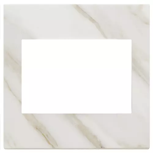 Vimar - 22648.51 - Plate 3M BS marbl.stonew.white Calacatta