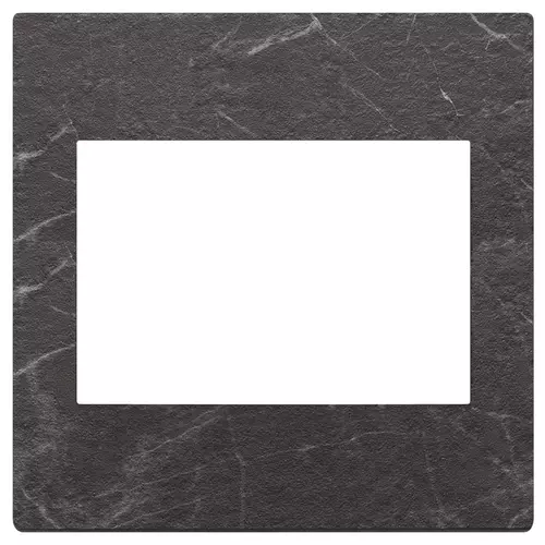 Vimar - 22648.53 - Plaque 3MBS grès marm. noir Marquina