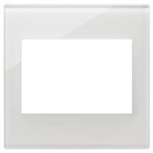 Vimar - 22648.71 - Plate 3M BS glass milky white