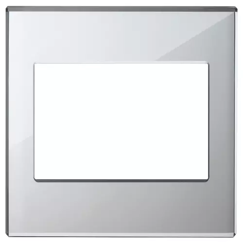 Vimar - 22648.75 - Plate 3M BS mirror glass ice silver