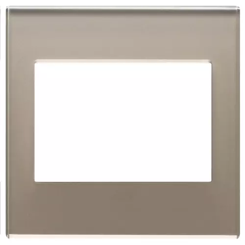 Vimar - 22648.77 - Plate 3M BS mirror glass opal brown