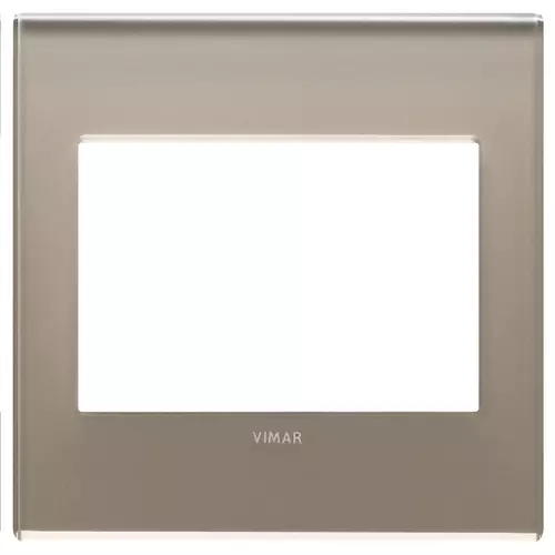 Vimar - 22648.77 - Plate 3M BS mirror glass opal brown