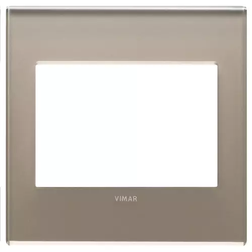 Vimar - 22648.77 - Placa 3M BS cristal espejo marrón ópalo