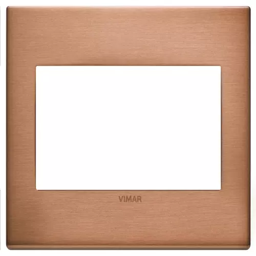 Vimar - 22648.86 - Plate 3M BS metal brushed copper